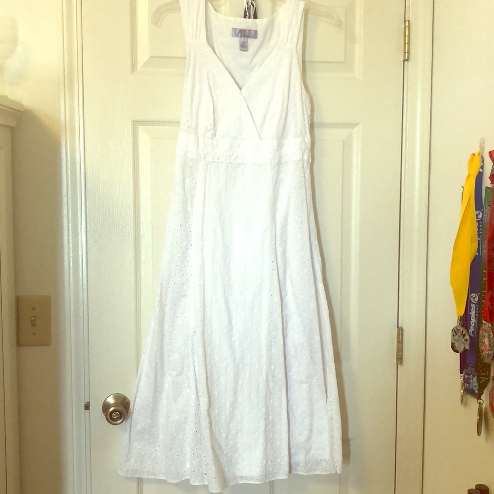 White eyelet dress